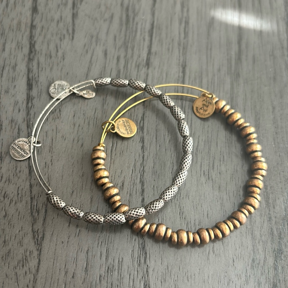 Alex and Ani expandable bracelets